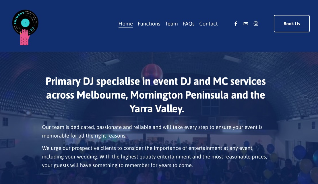 primary dj wedding melbourne